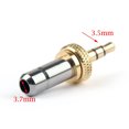 thumbnail image 2 of 1x Mini 3.5mm Screw Locking Stereo Jack Plug Gold Plated 3.7mm For Sennheiser, 2 of 5