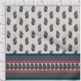 thumbnail image 1 of Soimoi Poly Crepe Fabric Stripe,Paisley & Peacock Panel Print Sewing Fabric Yard 52 Inch Wide, 1 of 2
