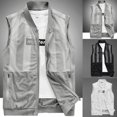 thumbnail image 2 of Lefu Hommes Maille Rapide-Sécher Gilet Respirant Multi-Poche Pêche Randonnée Veste Sans Manches, 2 of 4
