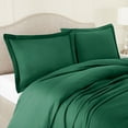 thumbnail image 3 of Nestl 3 Piece Duvet Cover Set, Luxury Bedding Duvet Cover with 2 Pillow Shams, Button Closure, Luxury 100% Super Soft Microfiber, Full (80"x90") - Hunter Green, 3 of 6