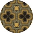 thumbnail image 1 of Ahgly Tapis Rond Lavable en Machine Intérieur Transitionnel Marron Chocolat, 4 Pieds Rond, 1 of 7