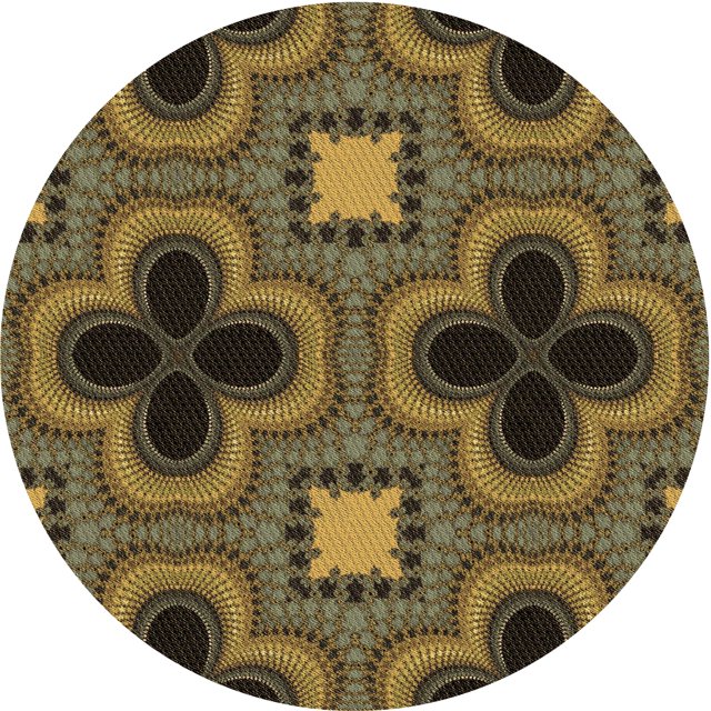 Ahgly Tapis Rond Lavable en Machine Intérieur Transitionnel Marron Chocolat, 4 Pieds Rond