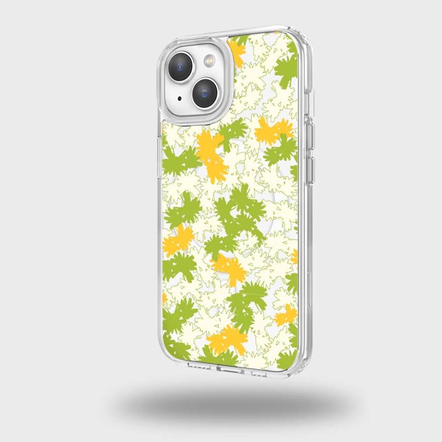 Étui Transparent pour iPhone 15 - Motif Pissenlit Jaune