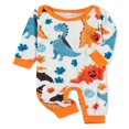 thumbnail image 1 of Halloween Pajamas Matching Sleepwear Classic Letter Print Long Sleeve Raglan Tops + Pants Set, 1 of 4