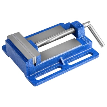 VEVOR Étau de Presse pour Perceuse, Largeur de Mâchoire de 4 Pouces, Étau de Banc Portable, Base Rainurée pour une Installation Facile, Construction en Fonte Durable, Étau d'Établi, pour le Travail du Bois, le Travail du Métal, le Perçage et la Coupe