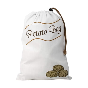 Drawstring Design Onion and Potato Storage Bag - Refrigerator Organizer, Reusable Grocery Vegetables Bag, Odor-Resistant