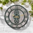 thumbnail image 2 of simhoa Decorative Outdoor Wall Clock Battery Operated Gear Shaped Round Clocks for Antique Blue, 2 of 8
