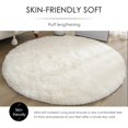 thumbnail image 4 of Soft White Round Area Rug for Bedroom Modern Fluffy Circle Rug for Kids Girls Baby Room Indoor Plush Circular Nursery Rugs （80cm）, 4 of 5