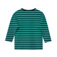 thumbnail image 5 of MeetoTime Filles Enfants T-shirt à Manches 3/4 Col Ras du Cou Rayé Imprimé d'Été Décontracté Vêtements pour Enfants 3-12 Ans, 5 of 5