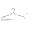 thumbnail image 3 of Mainstays, Adult Non-Slip TPR Plastic Hanger, 20 pack, White and Grey Color, 3 of 8