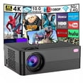 thumbnail image 1 of Salange 1080p Decoding & HD, 3500 ANSI Lumens WiFi 6 Bluetooth Projector, LCD Display, Screen Adaption, Auto Focus Electronic Trapezoidal Smart Projector, 1 of 9