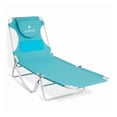 thumbnail image 1 of Ostrich The Ladies Comfort Lounger, Foldable Beach Pool Tanning Chair, Aqua, 1 of 11