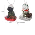 thumbnail image 2 of Décoration De Chien En Résine Christman - Lot De 2, 2 of 3