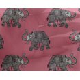 thumbnail image 4 of oneOone Georgette Viscose Fabric Elephant Block Printed Fabric 1 Yard 42 Inch Wide, 4 of 4