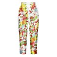 thumbnail image 2 of Birdeem Womens Summer Casual Elastic Waist Printed Cropped Pants, 2 of 5