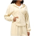 thumbnail image 1 of Wensltd Chandails à Capuchon Zippés pour Femmes avec Poches Mode Confortable Coupe Ajustée Chandail, 1 of 7