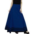 thumbnail image 1 of Bimba Women Long Maxi Skirt Dupion A-Line Boho Chic Skirts With Drawstring Waist, 1 of 2
