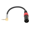 thumbnail image 2 of Microphone Auxiliary Cable, 3.5mm TRS Male To XLR Cable Stable Stereo 90 Degree Universal  For Computers For DVD 0.2m, 2 of 8