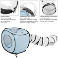 thumbnail image 4 of Tunnel pour Chat en Forme de S pour Animaux de Compagnie Chats Bleu, 4 of 8