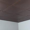 thumbnail image 2 of Fasade Miniquattro Vinyl Ceiling Panel 2ft x 2ft Argent Bronze 5 Pack Class A Fire Rated, 2 of 5