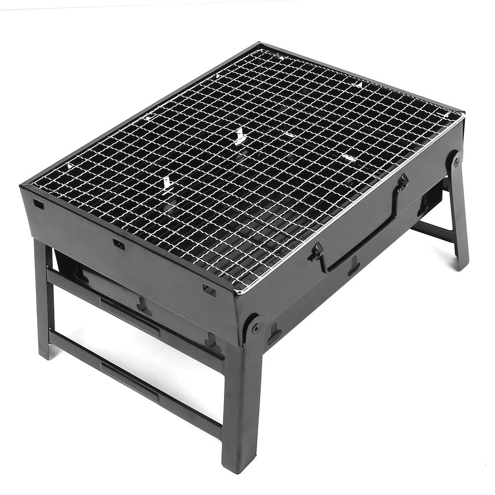 Herwey Portable Stainless Steel Folding Barbecue Grill BBQ Charcoal Grill for Camping Outdoor,Barbecue Grill