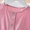 thumbnail image 3 of Yanlir Robe à Boutons à Col Rond pour Filles 2-7 Ans Été à Manches Courtes Mignonne avec Nœud Robe de Princesse pour Occasions Confortables et Polyvalentes (Rose, 2 Ans), 3 of 5