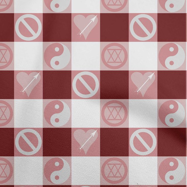 oneOone Rayon Maroon Fabric Craft Projects Decor Fabric Printed By The Yard 56 Inch Wide