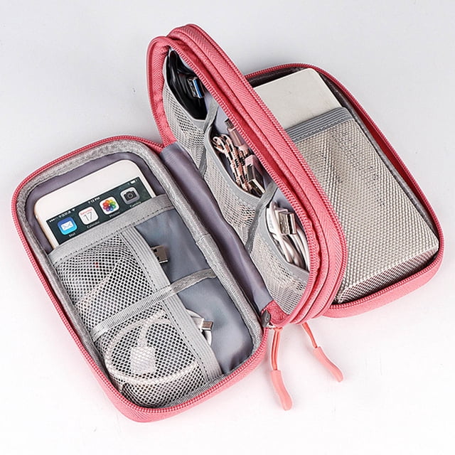 EGNMCR Power Hard Disk Protective Sleeve Charging Treasure U Disk Shield Headset Data Cable Digital Accessories Storage Bag Multi-layer Protective Sleeve storage products