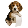 thumbnail image 1 of Porte-papier pour Chien Distributeur de Rouleaux de Papier Hygiénique Amusant Porte-Rouleau de Papier de Toilette Support de Rangement pour Rouleaux en Forme d'Animal Imprimé 3D Support Décoratif Mural pour Papier de Toilette pour Salle de Bain Cuisine Tapis de Séchage en Silicone, 1 of 4