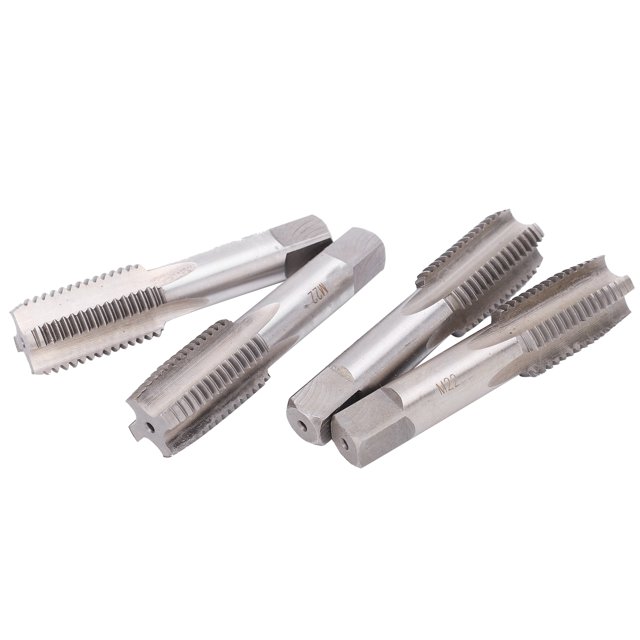 4PCS Main Robinet Vis 4PCS Vis Robinet Bits Droite Flûte M22 Ensemble pour le Traitement de l'Acier en Fer