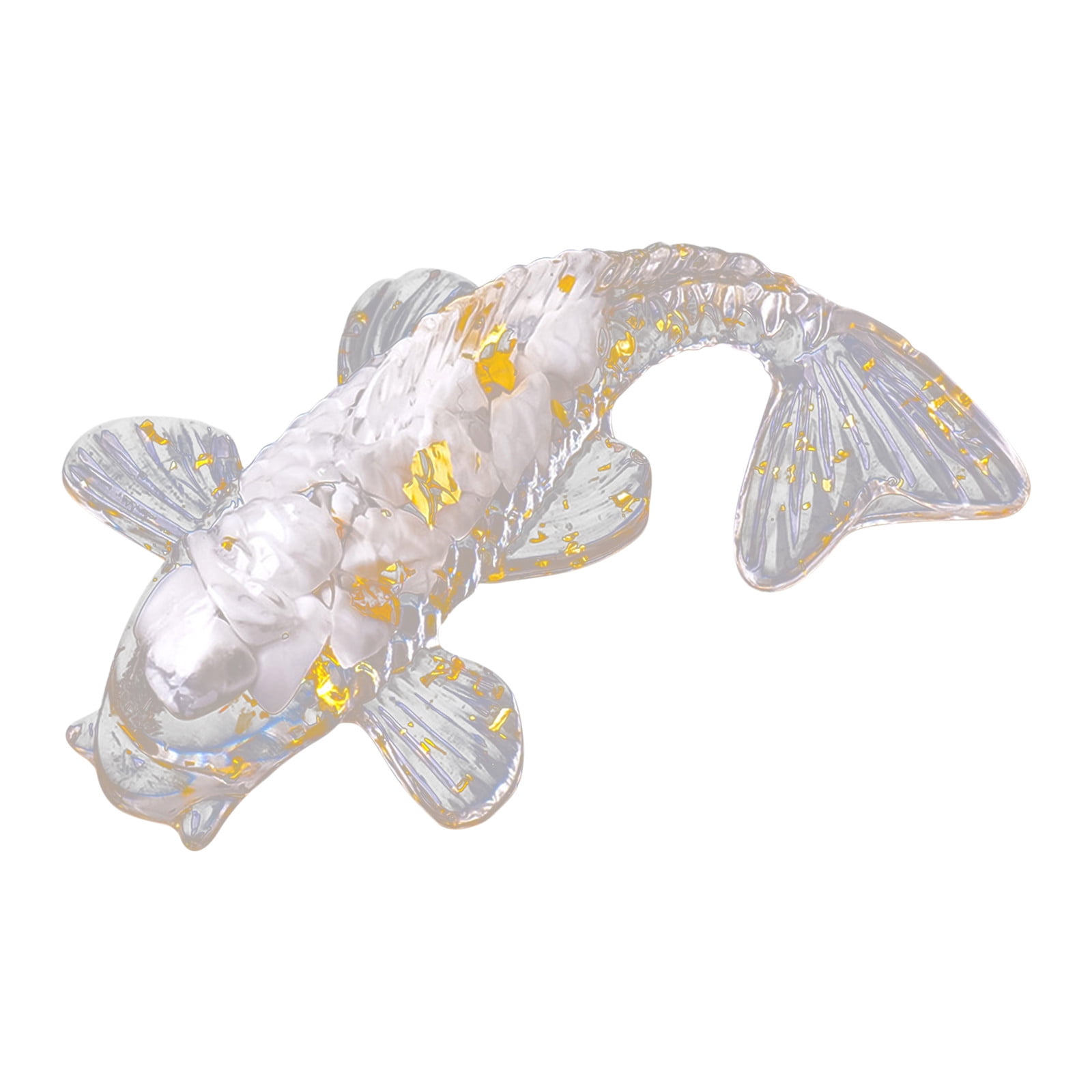 Crystal Decorations for Home Natural Crystal Gravel Glue Fish Shape for Home Car Decoration Crystals for Car