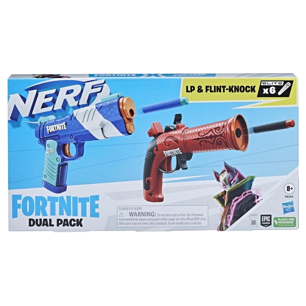 Nerf Fortnite Dual Pack Includes 2 Fortnite Blasters and 6 Nerf