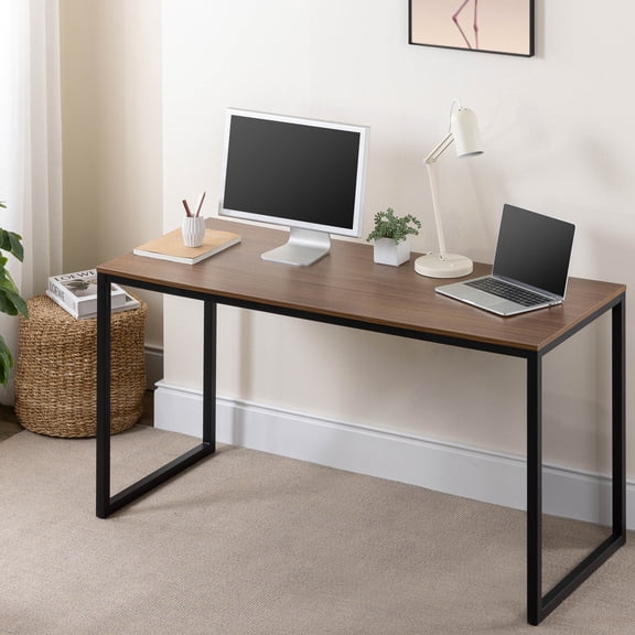 Zinus Jennifer Modern Minimalist Office Desk, 55 inch Multipurpose Computer Workstation or Dining Table for Small Spaces, Natural