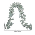 thumbnail image 2 of Flexible Flocked Lamb's Ear Leaf Vine Garland for Wreath Making, Spring Home Decor & Money Leaf Wall Hanging, Bendable Rattan Decoration, 2 of 6