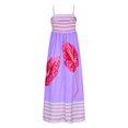 thumbnail image 3 of Ovzne Robes pour Femmes Robe d'Été Mode Robe d'Été pour Femmes Unie Camis Sans Manches Col Rond Aguichant Longue Robe Grande Taille Robe Maxi Imprimée Liquidation, 3 of 6
