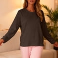 thumbnail image 4 of Pyjama en Flanelle pour Femmes, Haut de Pyjama Décontracté à Manches Longues en Flanelle, Haut pour Femmes, 4 of 9