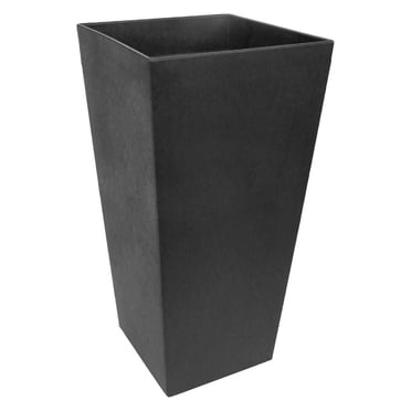 Tierra Verde Jardinière rectangulaire Sonata de 14 po de largeur x 28 po de hauteur en ardoise