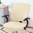 thumbnail image 1 of Housse de Chaise de Bureau Couleur Unie pour 2 Pcs Housse de Fauteuil Extensible 2 Pcs Housse de Bureau Chiar Chaises d'Ordinateur beige, 1 of 8