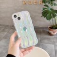 thumbnail image 2 of ORUYROP Designed for iPhone 12 Pro Max Case,Water Ripple Pattern Curly Wave Frame Soft Cute Phone Cover for Men Women Girls（iPhone 12 Pro Max,Clear）, 2 of 7