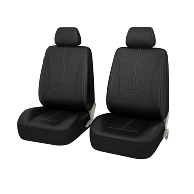 Wisewang Car Seat Covers Front Rear Seat Covers Headrest Protector for Minivan Black 4 pcs