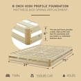 thumbnail image 2 of Hercules 8" High Profile Foundation Mattress Box Spring Replacement, Twin, 2 of 10