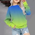 thumbnail image 2 of Yuyuzo Chandails en Molleton pour Filles Col Rond Manches Longues Décontracté Confortable Bloc de Couleur Pull d'Automne, 2 of 4
