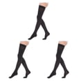 thumbnail image 3 of maskred Soft And Comfortable Tights High Stocking Stretchy Warm Fashionable Easy To Wear Nylon Compression Stockings Toe wrapping - black M 3Set, 3 of 6