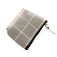 thumbnail image 1 of Porte-monnaie en Coton et Lin à Carreaux Porte-Monnaie Porte-Monnaie Mini Pochette de Rangement, 1 of 6