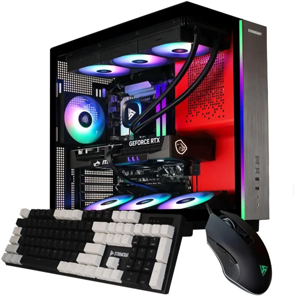STORMCRAFT Gaming PC PHANTOM INTEL Core Ultra 7 265F NVIDIA RTX 5080 - AI Powered 32GB DDR5 6000MHz RGB 2TB NVMe SSD 360mm AIO 850W PSU Windows 11 Home-PH265F0CC-580N1