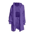 thumbnail image 4 of XZNGL Womens Tops Long Sleeve Womens Long Sleeve Tops Womens Solid Plush Nightwear Hooded Long Sleeve Three Piece Set Long Sleeve Womens Tops Women Tops Long Sleeve, 4 of 6