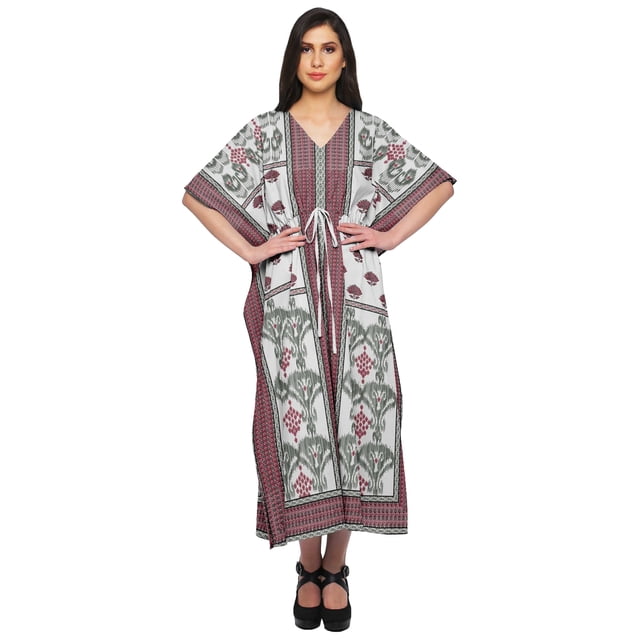 Moomaya Kaftan de Plage, Paréo de Bikini, Robe Longue Maxi Caftan pour Femmes