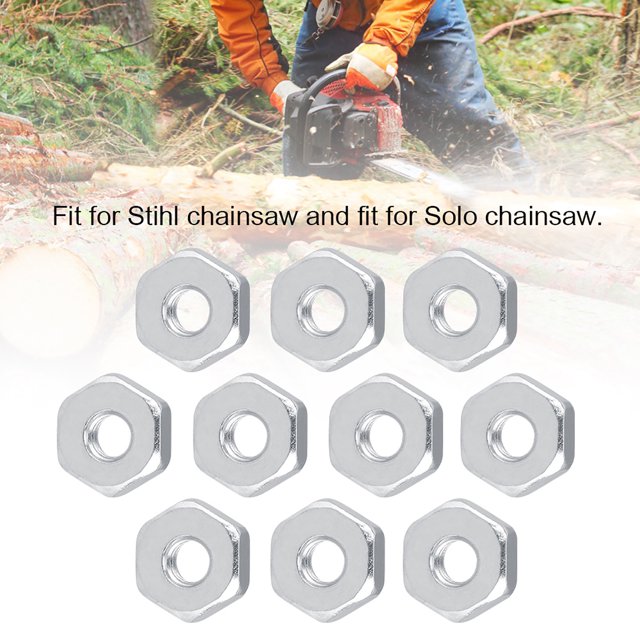 10Pcs 8mm Hexagonale Guide Écrous Couvercle de Pignon Accessoires de Remplacement pour Tronçonneuse