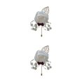thumbnail image 1 of Youkk Cloth Chic And Stylish Brooch Pin Fashion Statement With Exquisite Piece Modern Minimalist Corsage Milky white 2Set, 1 of 6