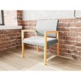 thumbnail image 3 of Pemberly Row Chaise Grand pour Invités pour Réception d'Attente, Cadre en Bois, Gris, 3 of 5